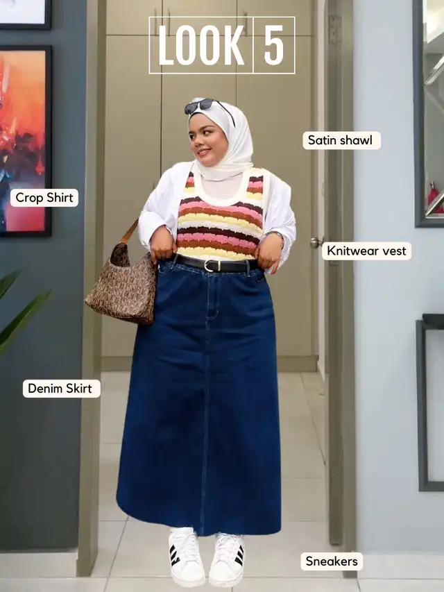 Denim Skirt Look Book (Plussize Outfit)