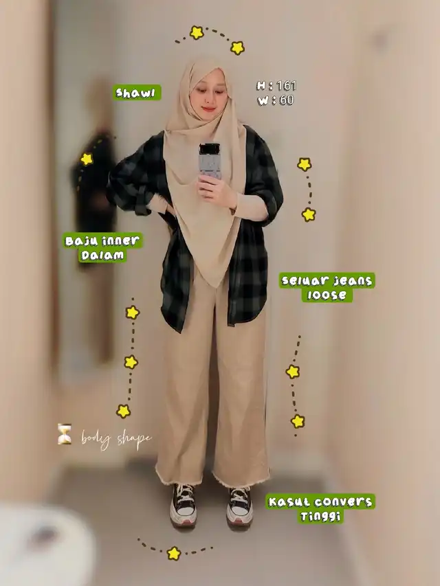 Outfit Muslimah hipster